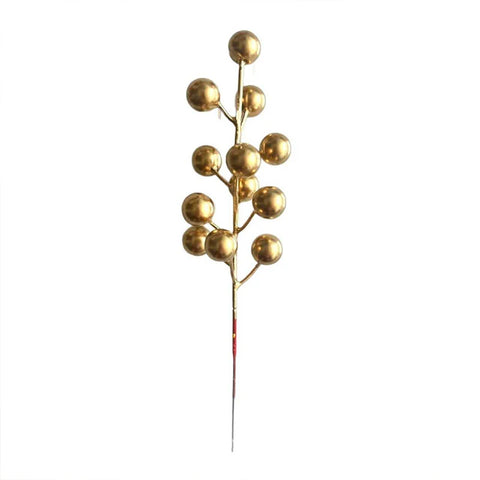 Iron Red Fruit Branches Golden Fortune Christmas Decoration Flower Pot Hanging Accessories Factory Wholesale
