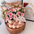Small Wood Picnic Basket Handle for Fruit Vegetable Flower Gathering Woven Garden Gift Baskets for Picnics Special Occasions