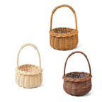 Wholesale Small Round Mini Lace Rattan Woven Basket Hand Design Waterproof Hanging Flower Baskets