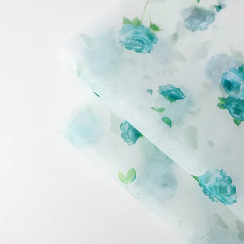 Waterproof Eco-Friendly Recyclable Korean Printed Pearlescent Film Floral Bouquet Wrapping DIY Customized pink Packing Paper