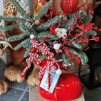 Christmas Ceramic Red Shoes Vase Home Decor Pen and Pencil Holder in the Shape of Red Boots for Holiday Packaging & Printing