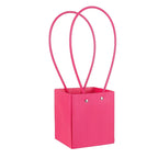 Portable Square Flower Gift Carrier Bags Art Paper Bouquet Wrapping Floral Bag for Arrangements Kraft Paper for Easy Storage