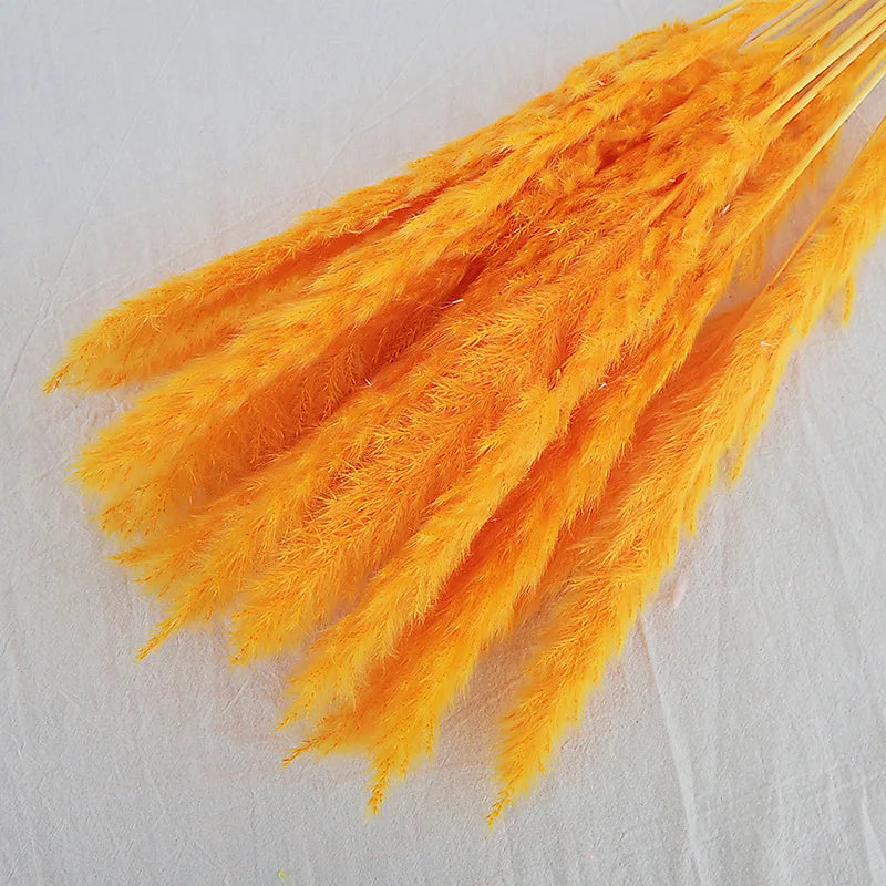 Reeds Dried Pampas Grass Artificial Flowers Bouquet Various Colors Home Boho Wedding Decoration Arrangement 3d White Flower Wall