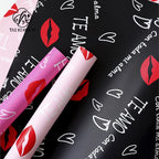 Valentine's Day Red Flower Wrapping Paper Single Side Coated Water-proof Eco-friendly Recyclable