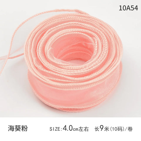 Fishtail Luxury Satin Silk Ribbon Fresh Flower DIY Material Wavy Edge Bow Ribbon Cake Edge Christmas
