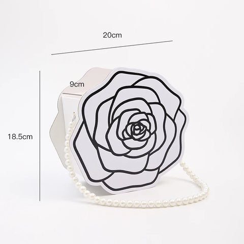 Elegant Camellia Pearl Gift Box Single Side PE Coating Synthetic Paper for Romantic Occasions Like Mother's Day Floral Present