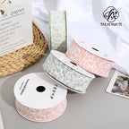 Embossed Rose Rosette Ribbon Bouquet Packaging Material for Birthday Halloween Wedding Christmas Flower