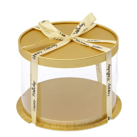 Customized Modern Luxury Transparent Flower Boxes for Valentine's Day Portable Rigid Boxes Handle Embossing Matt Lamination