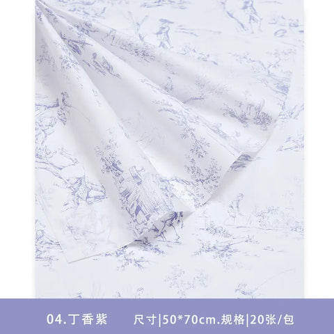 Coated Flower Wrapping Paper DIY with Lining Paper Water-proof & Eco-friendly BOPP Material Paper