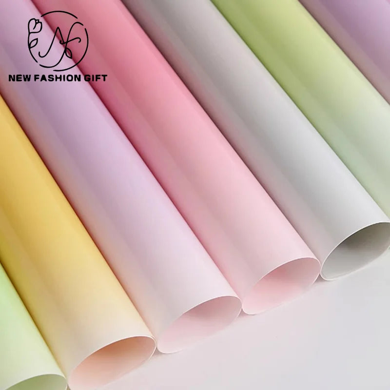 Christmas Eco-friendly Biodegradable Water-proof Single Side Coated PE Sugarcane Pulp Flowers Print Gift Wrap