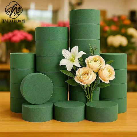 Floral Foam Block Round Cake, Floral Foam Flower Wrapping Base Flower Arranging Special Mud Cylindrical Shape