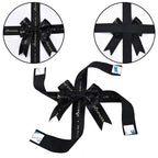 Customized Eco-Friendly Christmas Luxury Gift Wrapping Pull Bow Wine Bottle Neck Decorative Pre-Tied Satin Red Ribbon