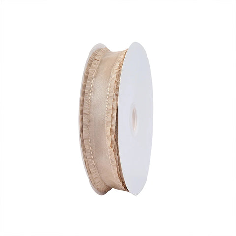 Meteorite Lime Luxury DIY Flower Satin Gift Packaging Clothing Collar Folded Skirt Edge Ribbon Accessories Christmas Wedding