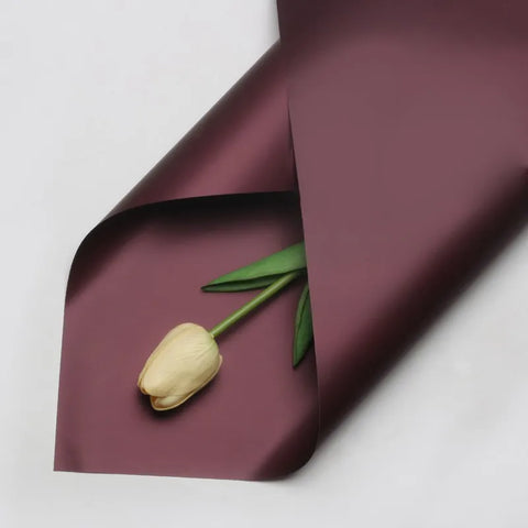 Handmade Ou Ya Two-Color Floral Wrapping Paper Waterproof Flower Packaging with Coating for Bouquets