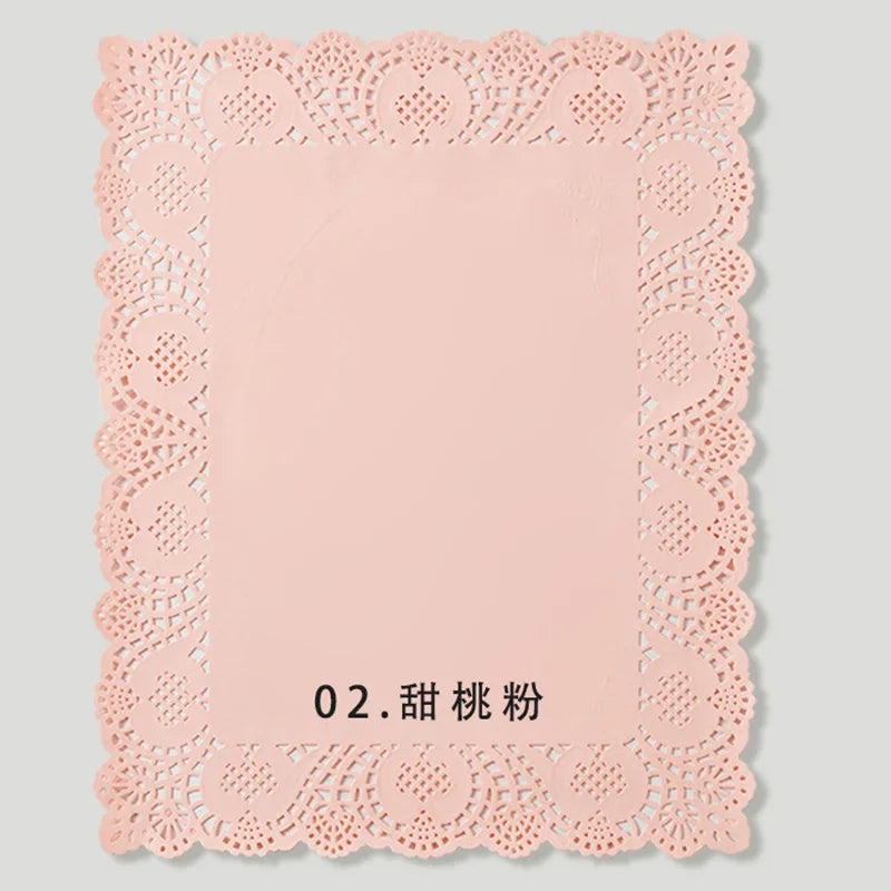 Coated Sea Salt Cheese Hollow Lace Edge Flower Packaging Paper Single Side for Mother's Day Bouquet