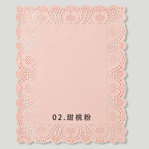 Coated Sea Salt Cheese Hollow Lace Edge Flower Packaging Paper Single Side for Mother's Day Bouquet