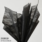 Korean Style Single-Sided Coated Cotton Paper Milk Cotton Flower Packaging with Extracted Design