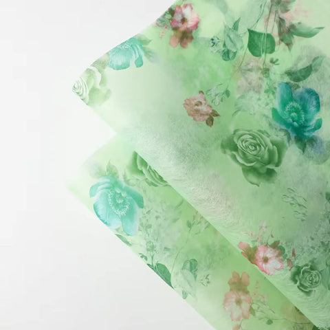 Waterproof Eco-Friendly Recyclable Korean Printed Pearlescent Film Floral Bouquet Wrapping DIY Customized pink Packing Paper