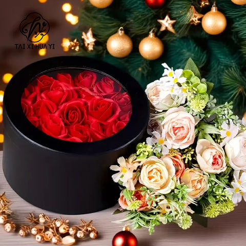Wholesale Flower Gift Box Children's Kids New Born Baby Shower Gift Set Box with Transparent Lid Gift Hamper Box
