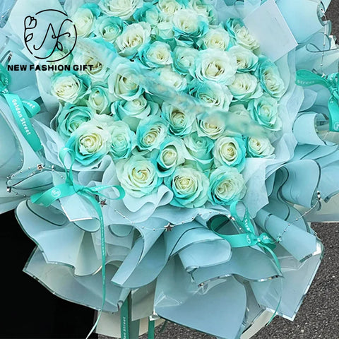 Wholesale Waterproof Flower Wrapping Paper with Golden Edge Bouquets Single Side Coated Florist Packaging