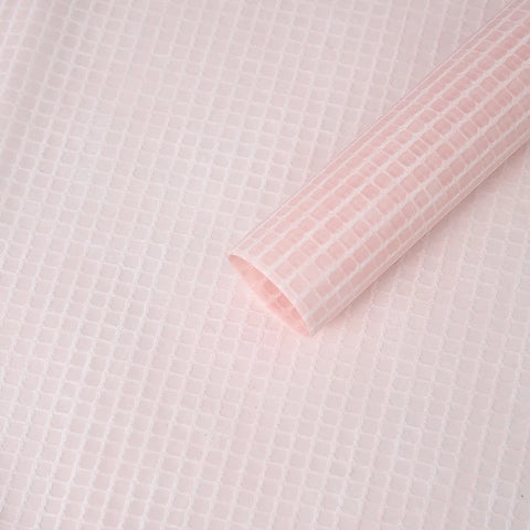 Valentine's Day 57*57cm Non-Woven Waterproof Paper New Grid Flower Bouquet Solid Color Wrapping Paper with Virgin Pulp Style