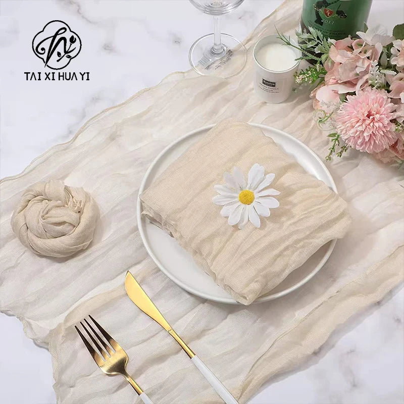 Customized Woven Polyester Non-slip Eco-friendly Durable Tablecloth Wedding Banquet Home Use Non-Iron