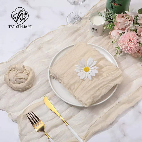Customized Woven Polyester Non-slip Eco-friendly Durable Tablecloth Wedding Banquet Home Use Non-Iron