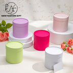 Portable and Waterproof Biodegradable Kraft Paper Flower Box Handheld Round Cylinder Packaging for Fashionable Gifts