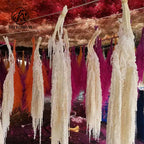 Preserved DIY Tassel Dried Decoration Flower Wall Backdrop White Artificial Flower Table Runners for Wedding Decor