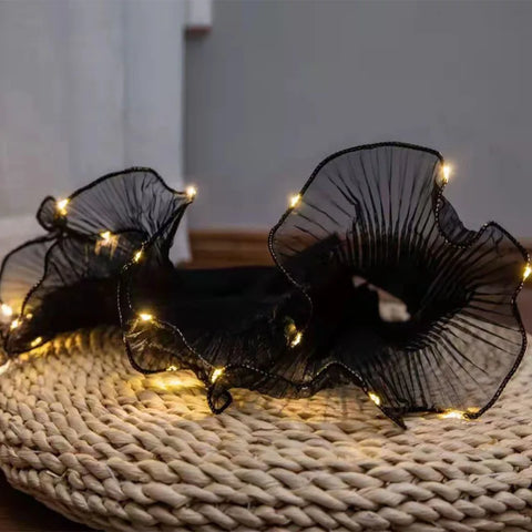 Coated with Lights Wave Gauze Pleated Cake Baking Edging Gauze Flower Shop Fresh Flowers Packaging Materials