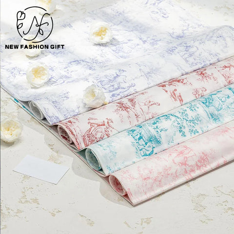Coated Flower Wrapping Paper DIY with Lining Paper Water-proof & Eco-friendly BOPP Material Paper