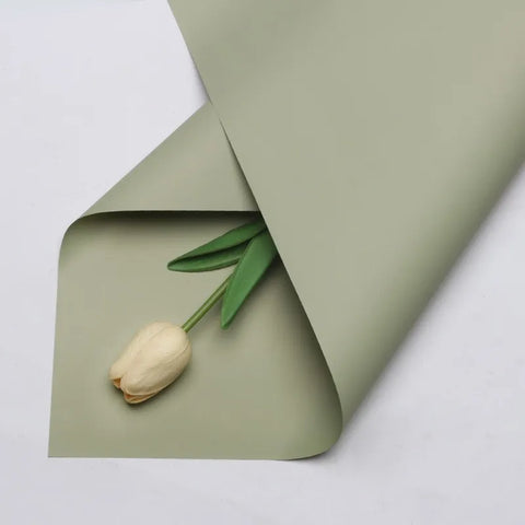 Handmade Ou Ya Two-Color Floral Wrapping Paper Waterproof Flower Packaging with Coating for Bouquets