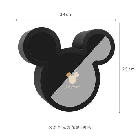Mickey Shape Floral Cardboard Gift Packaging Rose Boxes for Presenting Flowers or Small Items Premium Paper Boxes