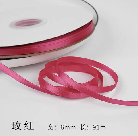 0.6cm Ribbon Flower Bow for DIY Packaging DIY Bow Bouquet for Wedding or Christmas Valentine's Day Ribbon