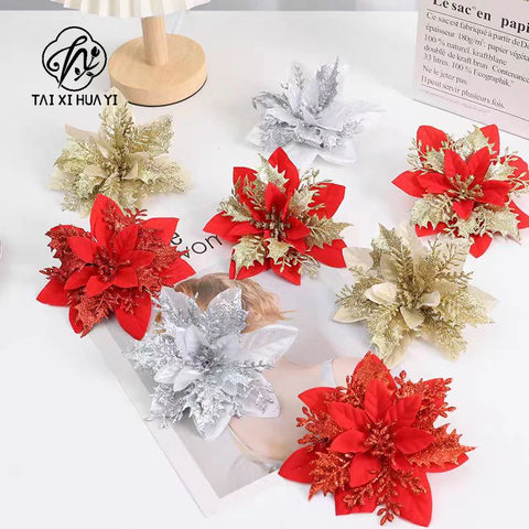 Artificial Christmas Tree Decoration Wholesale Xmas Supplies Plastic Flowering Pine Need for Gift Use