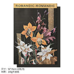Fauvism Flower Wrapping Paper Floral Texture Water-proof Eco-Friendly Kraft Paper for Hot Stamping Arrangements Single Side