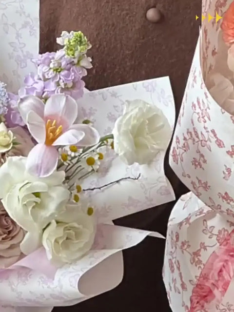 New Arrival 35*50cm Irregular Shape Flower Wrapping Paper Sheet Waterproof Plastic Pearlized Film Florist Bouquet Wrap Coating