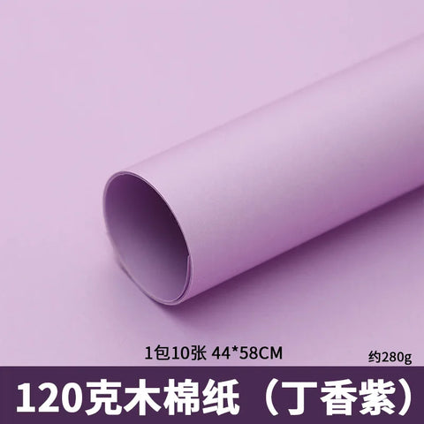 Waterproof Single-Sided Coated Plastic Flower Wrapping Paper Pure Solid Color Bouquet Packaging Sheets for Florists