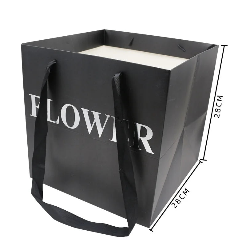 Flower Tote Bag Packaging Paper Bag Internet Famous square Hugging Bag Large Gift Bouquet Handbag