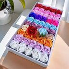 Three-Layer DIY Christmas Valentine's Day Soap Flower Bouquet Rose Simulation Artificial Flowers for Decorative Gift Packaging