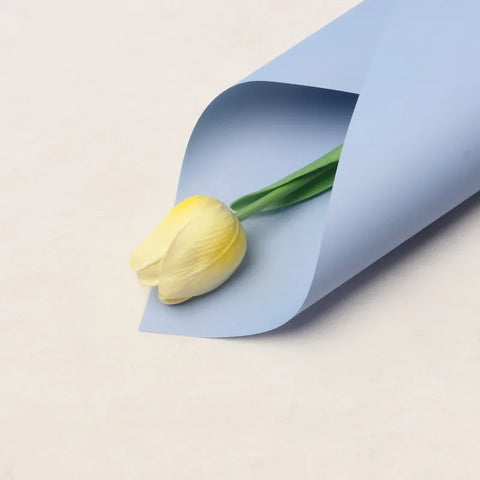 Handmade Ou Ya Two-Color Floral Wrapping Paper Waterproof Flower Packaging with Coating for Bouquets