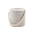 Luxury Handmade Rigid Fabric Flower Hug Bucket Portable Gift Box for Rose Bouquet Packaging Wedding & Valentine's Day Wholesale