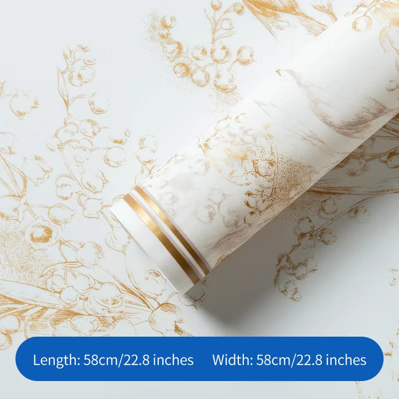 Flower Wrapping Stretch Film Heart-shaped Pattern Waterproof Anti-curl Translucent Valentine's Day Gift Craft