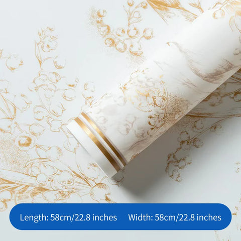 Flower Wrapping Stretch Film Heart-shaped Pattern Waterproof Anti-curl Translucent Valentine's Day Gift Craft