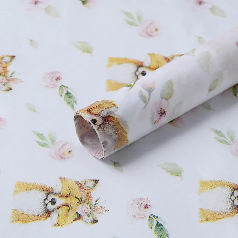 50*70cm Soft Pear Paper Waterproof Uncoated Virgin Pulp Elegant Flower Bouquet Wrapping Gift Wrapping Paper