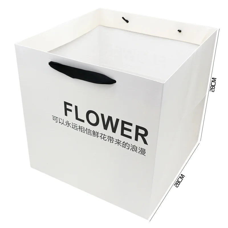 Flower Tote Bag Packaging Paper Bag Internet Famous square Hugging Bag Large Gift Bouquet Handbag