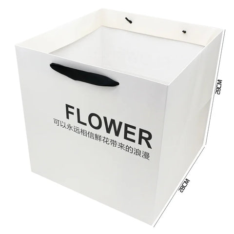 Flower Tote Bag Packaging Paper Bag Internet Famous square Hugging Bag Large Gift Bouquet Handbag