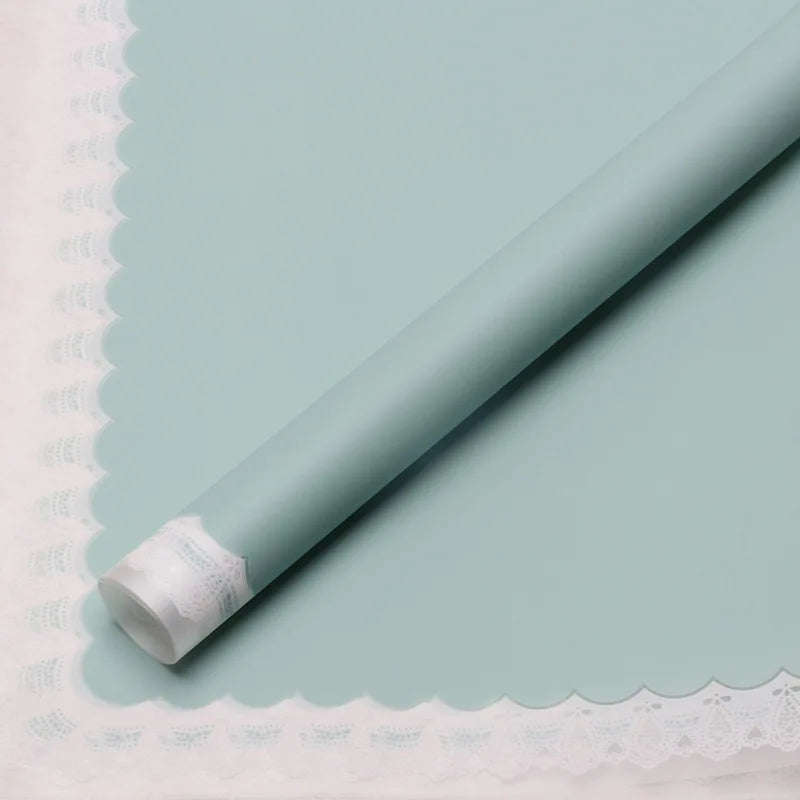 Wholesale Transparent Lace Glassine Gift Wrap Handmade OPP Coated Paper for High End Boutique and Flower Shop