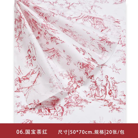Coated Flower Wrapping Paper DIY with Lining Paper Water-proof & Eco-friendly BOPP Material Paper