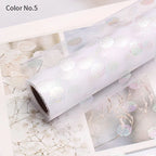 Colorful Wave Dot Flower Arrangement Packaging Mesh Single Side Coated Flower Yarn for Bouquet Packaging